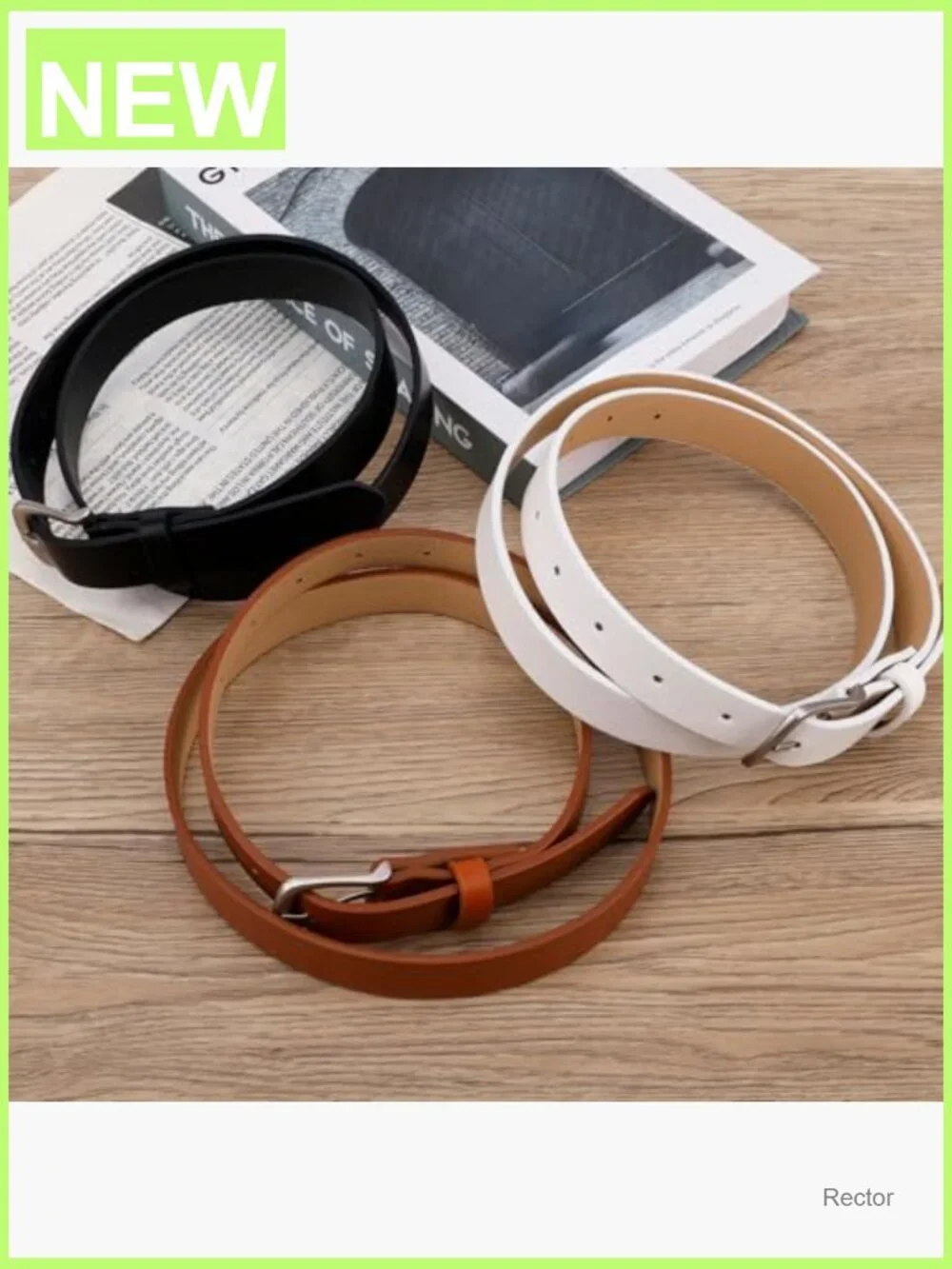 3pk Skinny Girl Belt Kids Size 10-12 Adjustable Leather Style